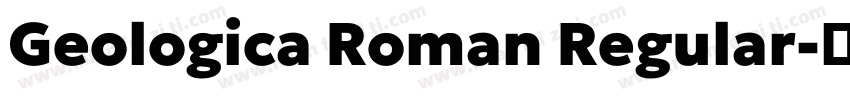 Geologica Roman Regular字体转换